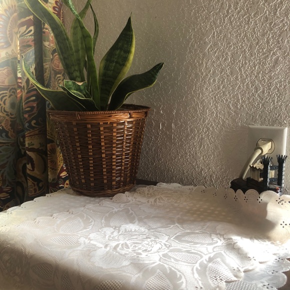 Authentic Original Vintage Style Other - Vintage Floral White Lace Placemat Pair with Roses